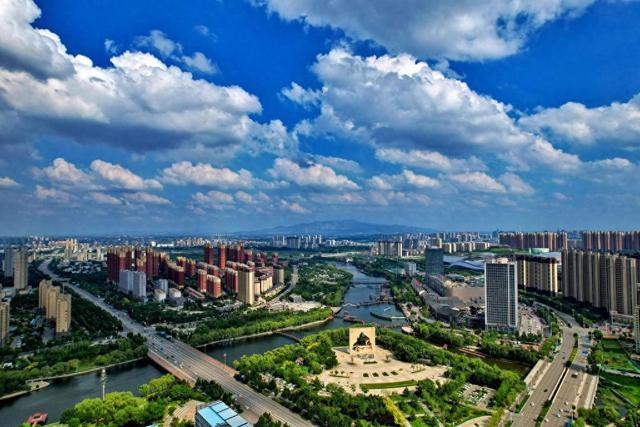 這是綠意盎然的泰安市容市貌（2025年6月攝）。（陳陽攝）